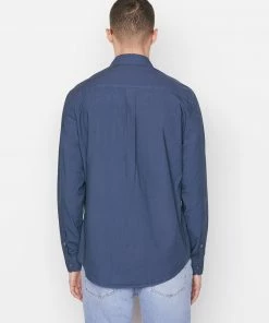 Frame-denim Classic Poplin Shirt -- Navy Men