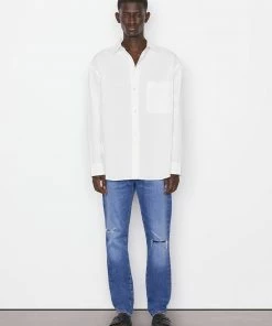 Frame-denim Men Long Sleeve Oversized Shirt -- Blanc