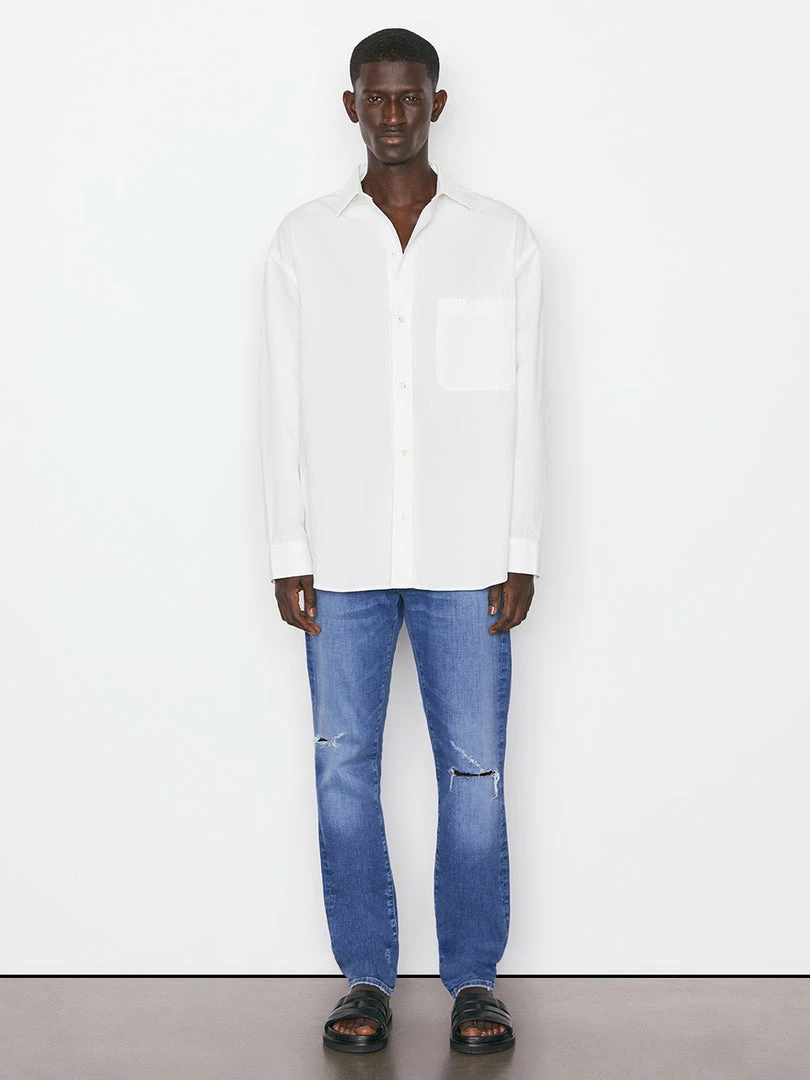 Flash Sale ๐ Frame-denim Men Long Sleeve Oversized ๐ Shirt -- Blanc ๐ 2 Frame-denim Men Long Sleeve Oversized Shirt -- Blanc