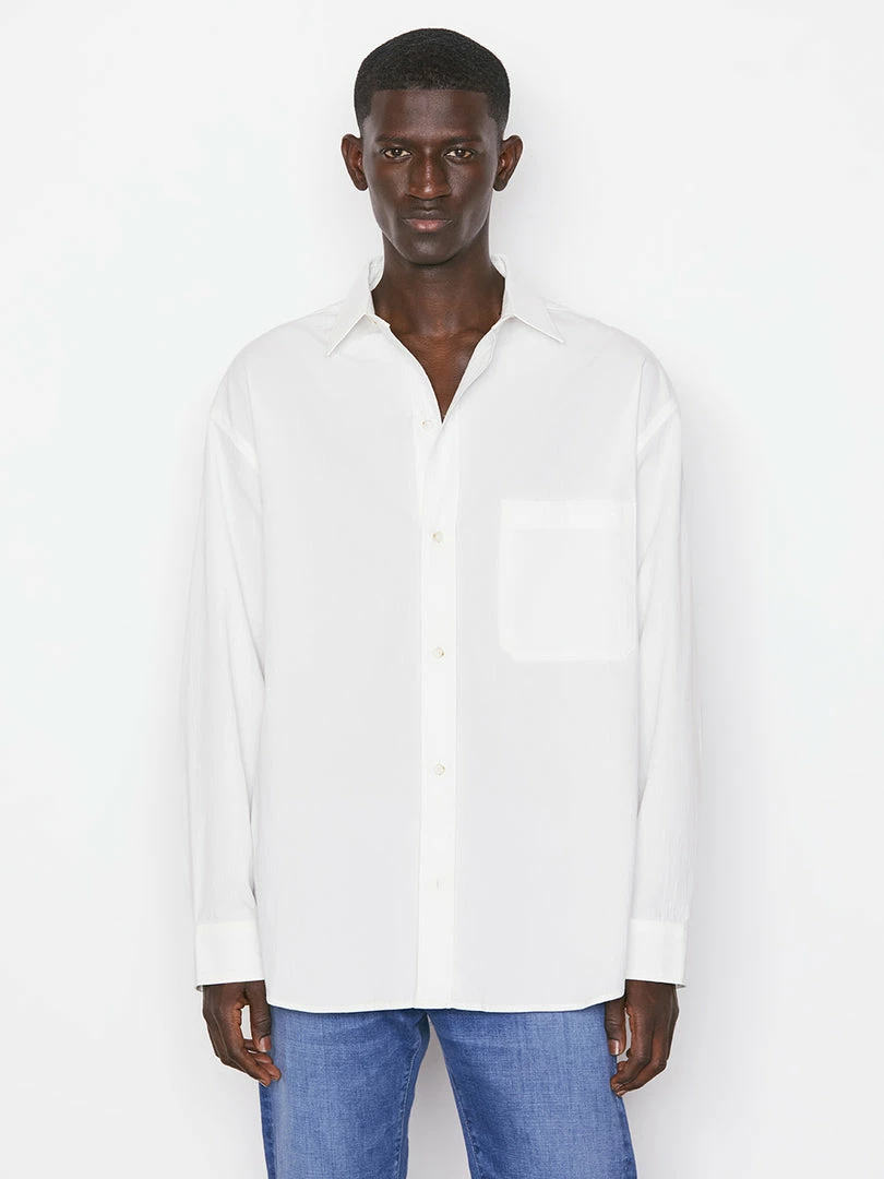 Flash Sale ๐ Frame-denim Men Long Sleeve Oversized ๐ Shirt -- Blanc ๐ 1 Frame-denim Men Long Sleeve Oversized Shirt -- Blanc