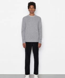 Frame-denim Men The Cashmere Crewneck Sweater -- Gris
