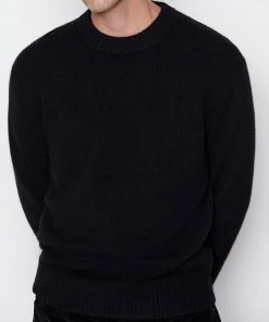 Frame-denim The Cashmere Crewneck Sweater -- Noir Men