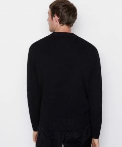 Frame-denim The Cashmere Crewneck Sweater -- Noir Men