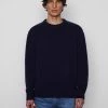 Frame-denim The Cashmere Crewneck Sweater -- Navy