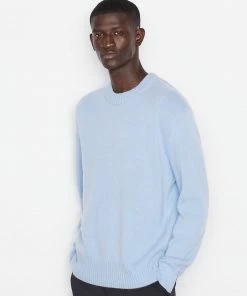 Frame-denim The Cashmere Crewneck Sweater -- Powder Blue Men