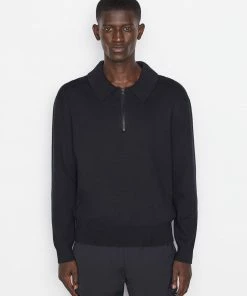 Frame-denim Polo Sweater -- Noir Men