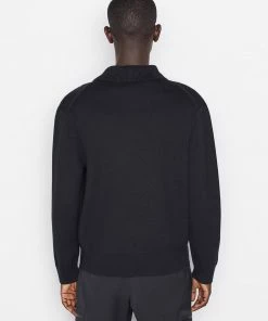 Frame-denim Polo Sweater -- Noir Men