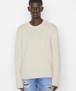 Frame-denim Men Crewneck Sweater -- Milk Beige