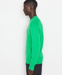Frame-denim Men The Cashmere Crewneck Sweater -- Pop Green