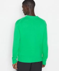 Frame-denim Men The Cashmere Crewneck Sweater -- Pop Green