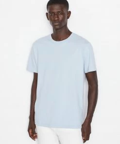 Frame-denim Men Frame Logo Tee -- Powder Blue