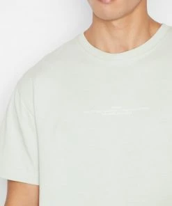 Frame-denim Frame Mini Text Print T-Shirt -- Powder Green