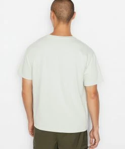 Frame-denim Frame Mini Text Print T-Shirt -- Powder Green