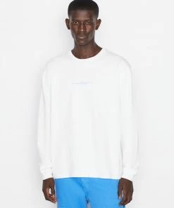 Frame-denim Men Long Sleeve Galerie Frame Text Shirt -- Blanc