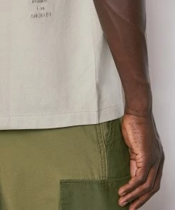 Frame-denim Frame Logo Tee -- Grey Green