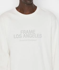 Promo ⌛ Frame-denim FRAME Logo Long Sleeve Tee -- Milk ⭐ 8 Frame-denim FRAME Logo Long Sleeve Tee -- Milk