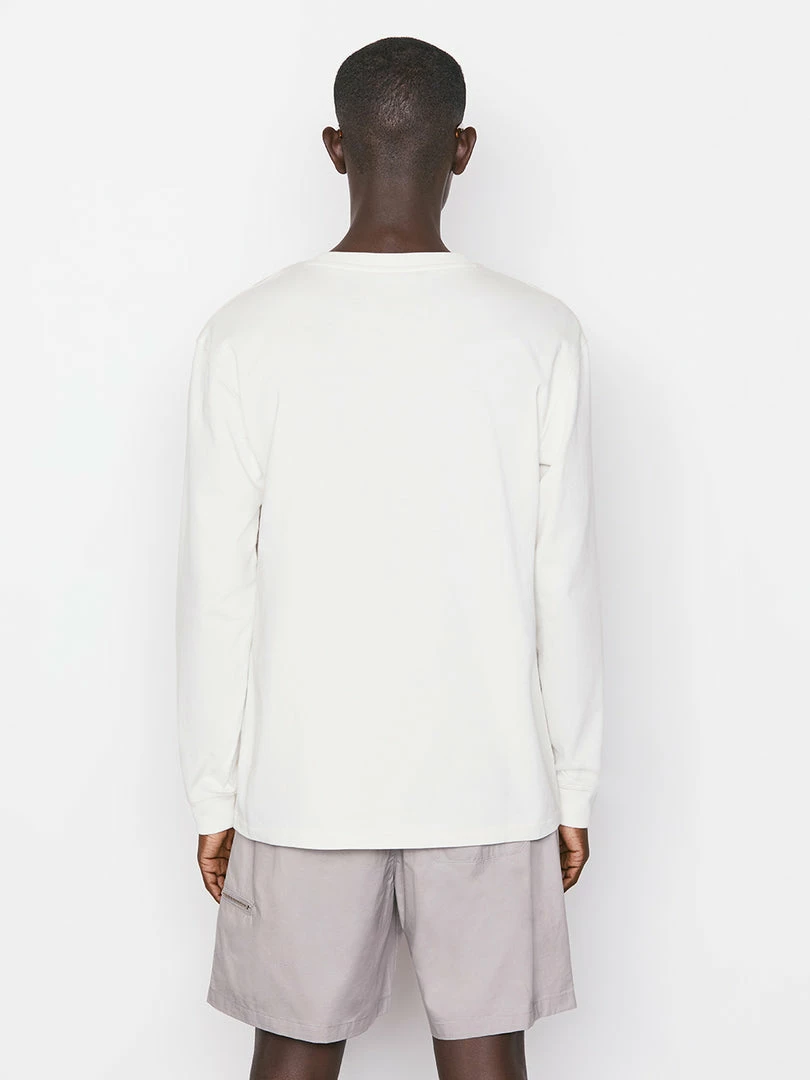 Promo ⌛ Frame-denim FRAME Logo Long Sleeve Tee -- Milk ⭐ 5 Frame-denim FRAME Logo Long Sleeve Tee -- Milk