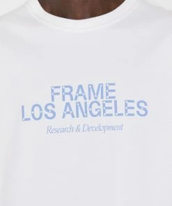 Frame-denim Men FRAME Logo Short Sleeve Tee -- Blanc