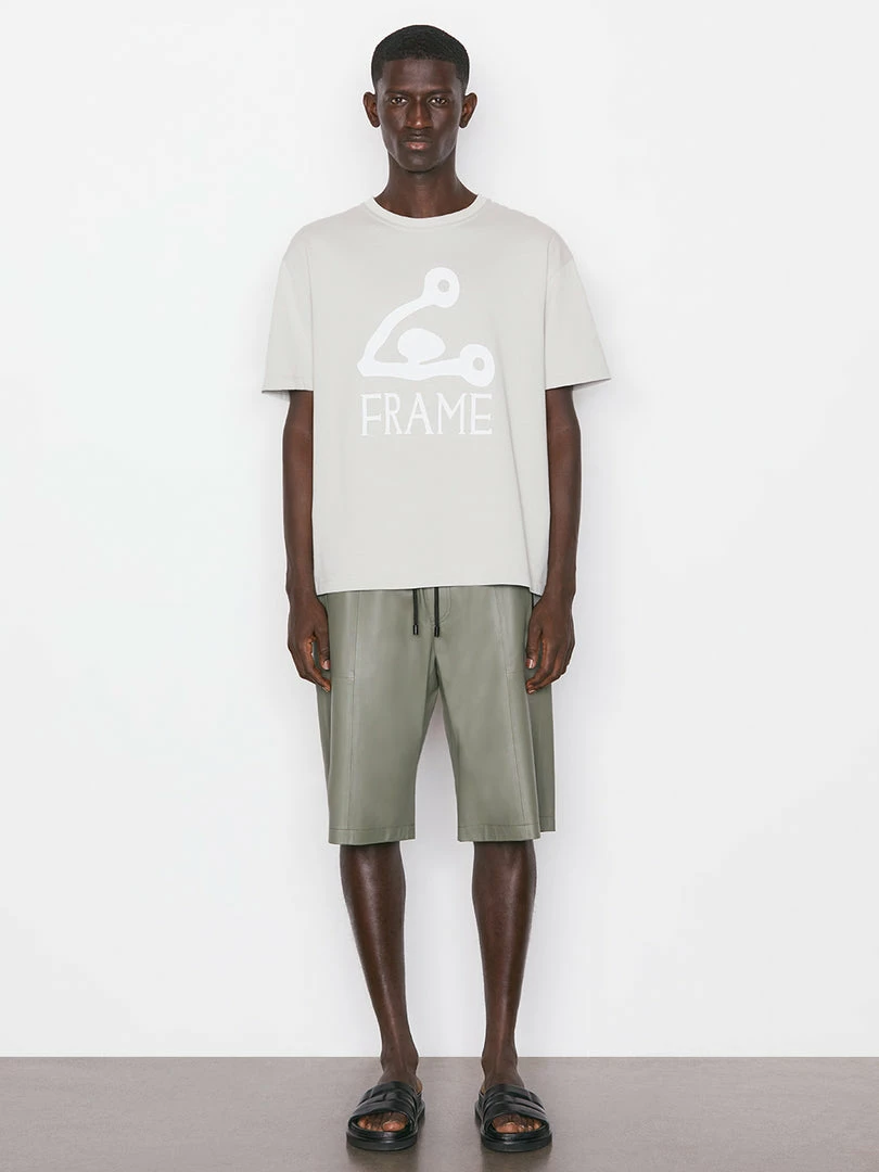 New โญ Frame-denim Abstract Print Short Sleeve Tee -- Grey Green Men ๐ 2 Frame-denim Abstract Print Short Sleeve Tee -- Grey Green Men