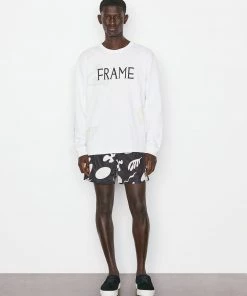 Frame-denim Men Abstract Print Long Sleeve Tee -- Blanc