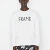 Frame-denim Men Abstract Print Long Sleeve Tee -- Blanc