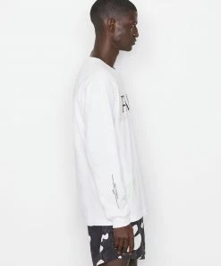 Frame-denim Men Abstract Print Long Sleeve Tee -- Blanc