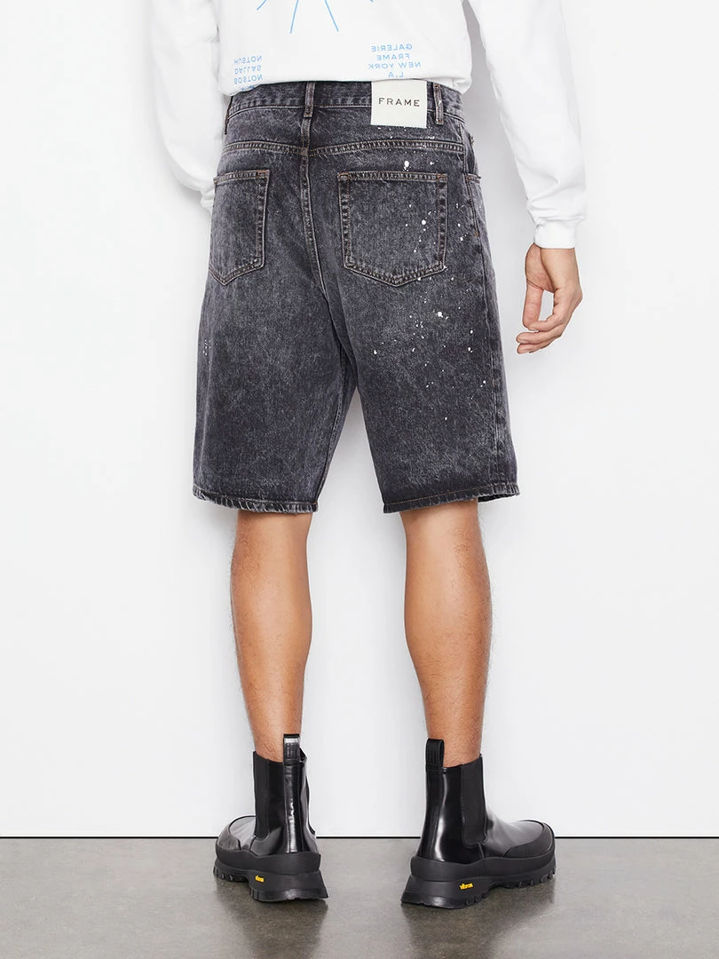 Buy 👍 Frame-denim Men Baggy Fit Short -- Noir Paint 🤩 6 Frame-denim Men Baggy Fit Short -- Noir Paint