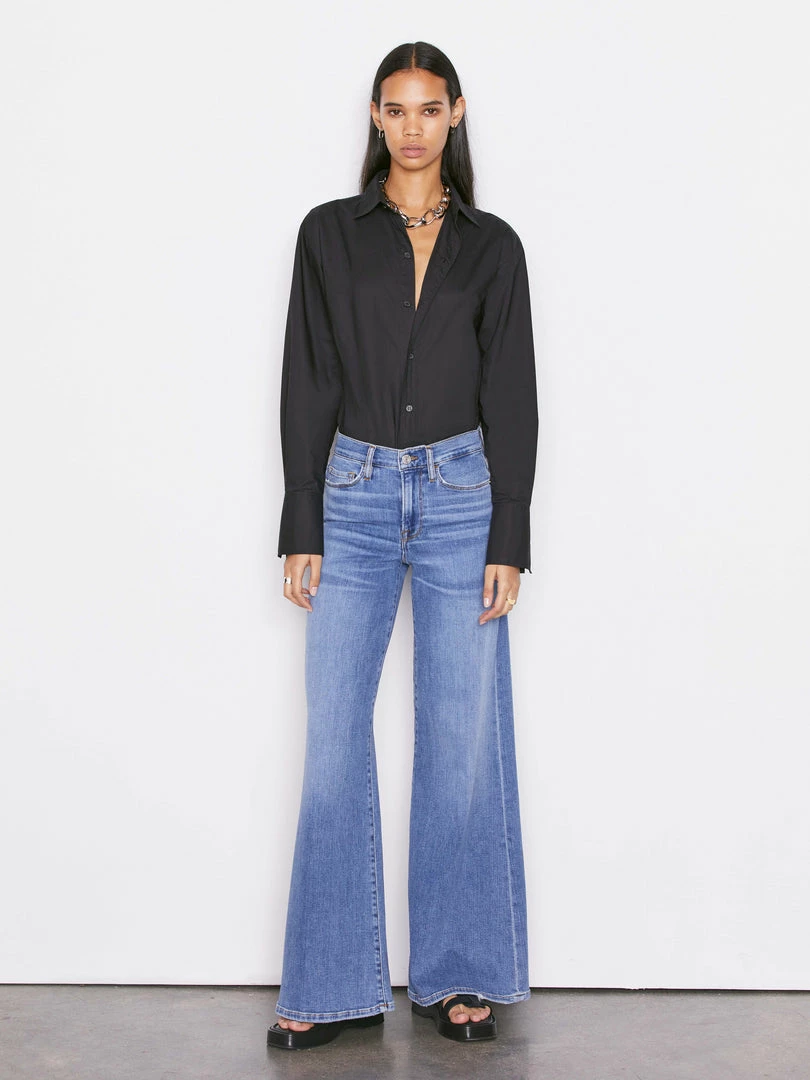 Outlet ๐ Frame-denim ๐ฉ Women Ilona Oversized ๐ Shirt -- Noir ๐ 2 Frame-denim Women Ilona Oversized Shirt -- Noir