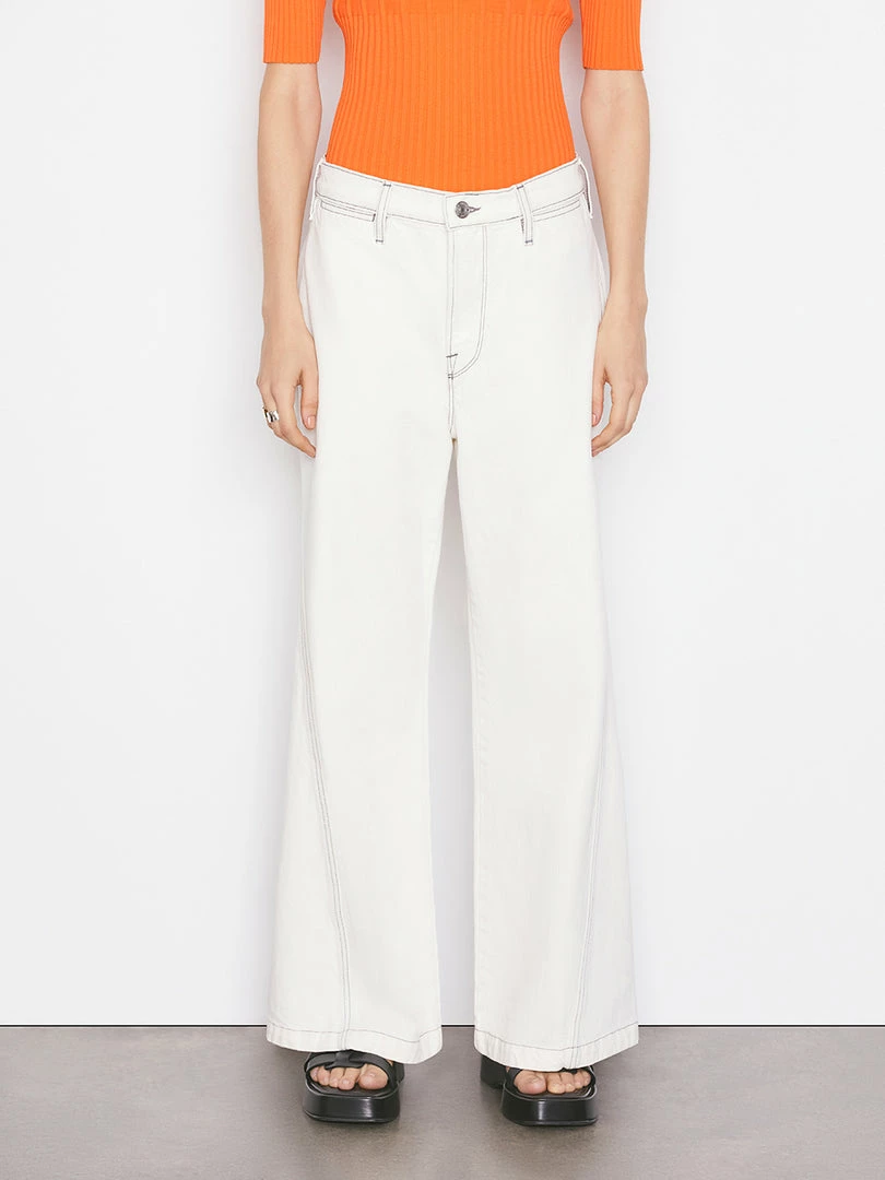 Discount โค๏ธ Frame-denim ๐ฉ Women Le Pixie Baggy Palazzo -- Chalked โค๏ธ 1 Frame-denim Women Le Pixie Baggy Palazzo -- Chalked