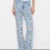 Frame-denim Atelier Low Rise Flare Shred -- Anya Shred Women