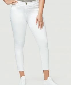 Frame-denim Women Le Skinny De Jeanne Raw Stagger -- Blanc