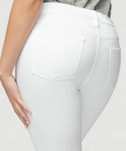 Frame-denim Women Le Skinny De Jeanne Raw Stagger -- Blanc