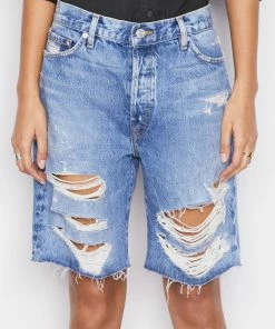 Frame-denim Le Slouch Bermuda -- Riverrun Women