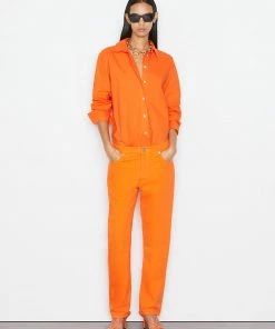 Frame-denim Women Le Slouch -- Orange Crush