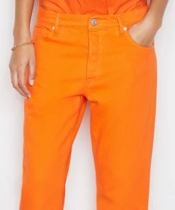 Frame-denim Women Le Slouch -- Orange Crush