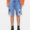 Frame-denim Le Slouch Utility Bermuda -- Waterfalls