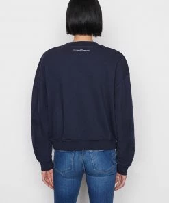 Frame-denim Women Oversized Crew -- Navy