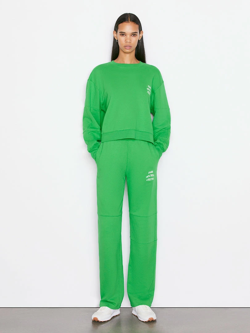 New ๐คฉ Frame-denim Mixed Crew Sweatshirt -- Grass Green ๐ 2 Frame-denim Mixed Crew Sweatshirt -- Grass Green