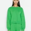 Frame-denim Mixed Crew Sweatshirt -- Grass Green