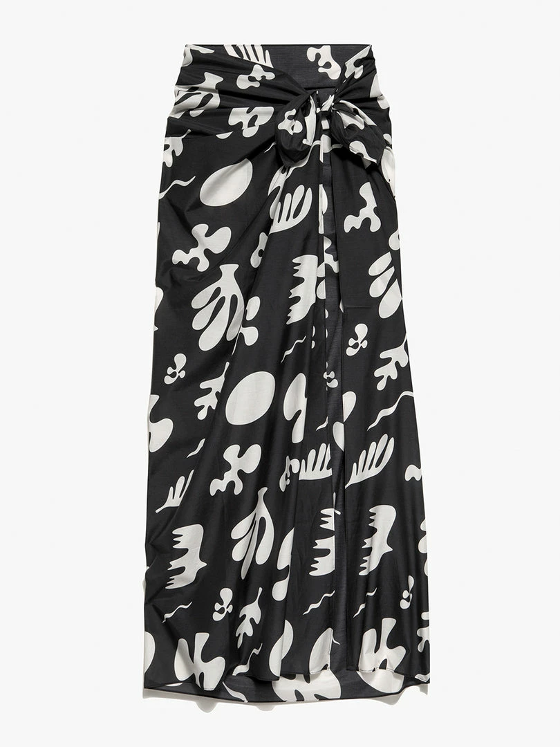 Brand new 𧨠Frame-denim Printed Sarong -- Faded Noir Multi π€© 5 Frame-denim Printed Sarong -- Faded Noir Multi