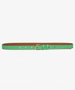 Frame-denim Twist Buckle Belt -- Grass Green Women