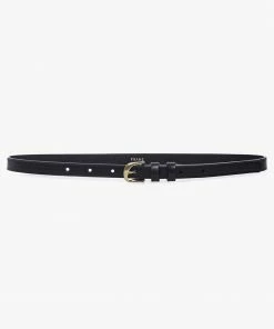 Frame-denim Twist Buckle Belt -- Noir Women
