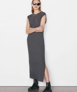 Frame-denim Le Muscle Maxi Dress -- Charcoal Heather