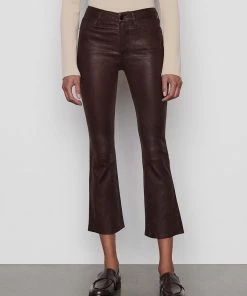 Frame-denim Leather Le Crop Mini Boot -- Espresso Women