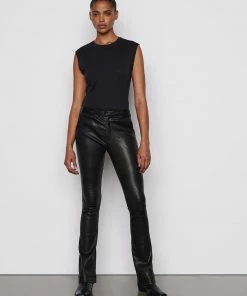 Frame-denim Le Serge Leather Trouser -- Noir Women