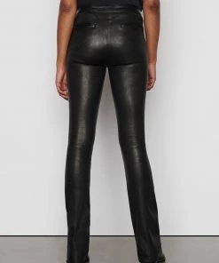 Frame-denim Le Serge Leather Trouser -- Noir Women