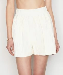 Promo π Frame-denim π© Women Pleated Leather Short -- Bone π― 9 Frame-denim Women Pleated Leather Short -- Bone