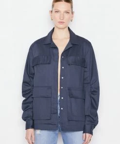 Frame-denim Utility Jacket -- Navy