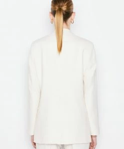 Frame-denim Women Oversized Raw Edge Blazer -- Off White