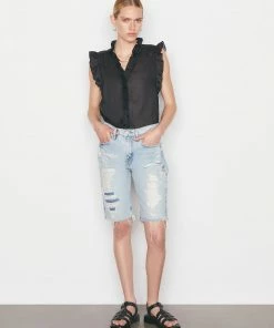 Frame-denim Women Lauren Top -- Noir